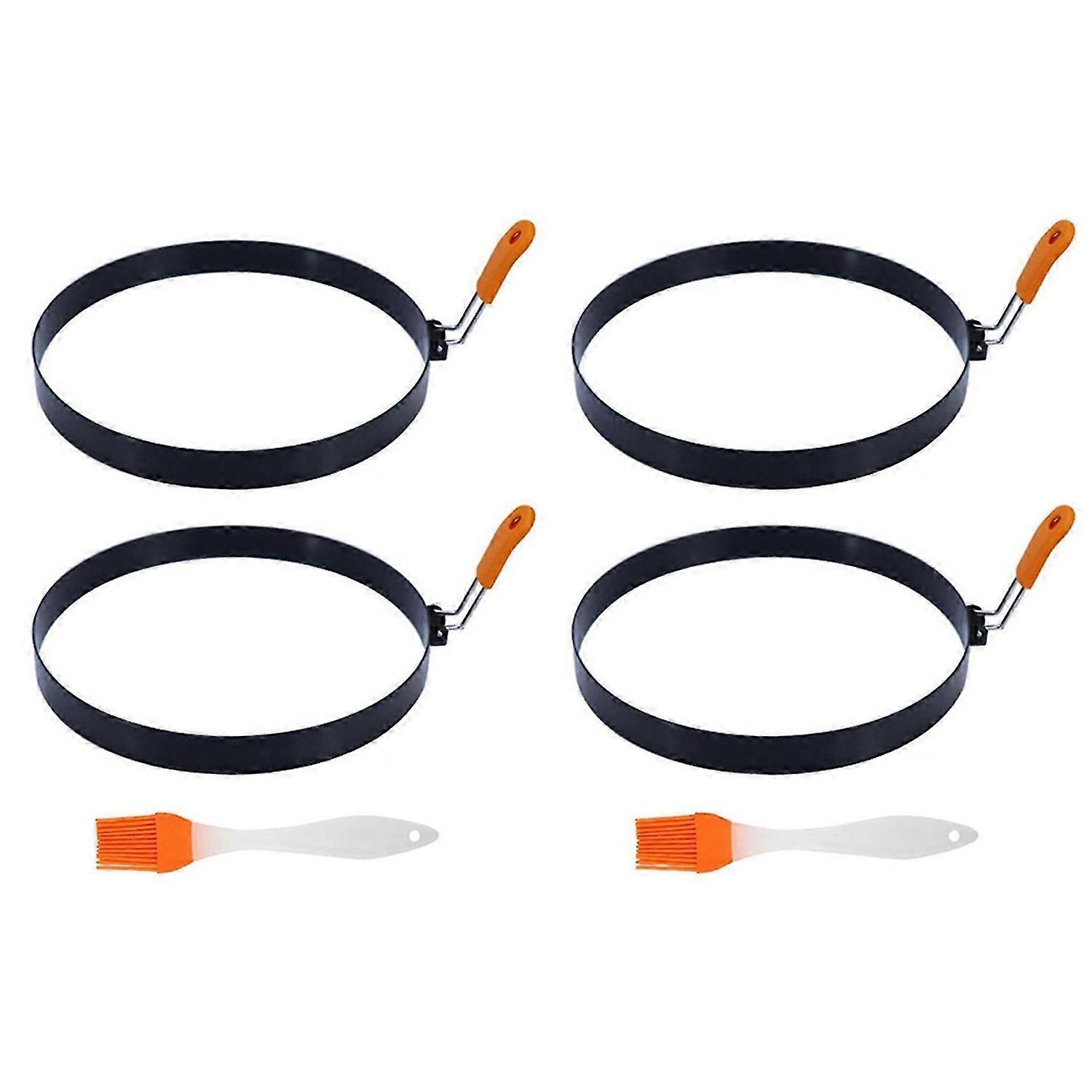 8 Inch Pancake Ring Omelet Ring with Handle Round Egg Rings Molds