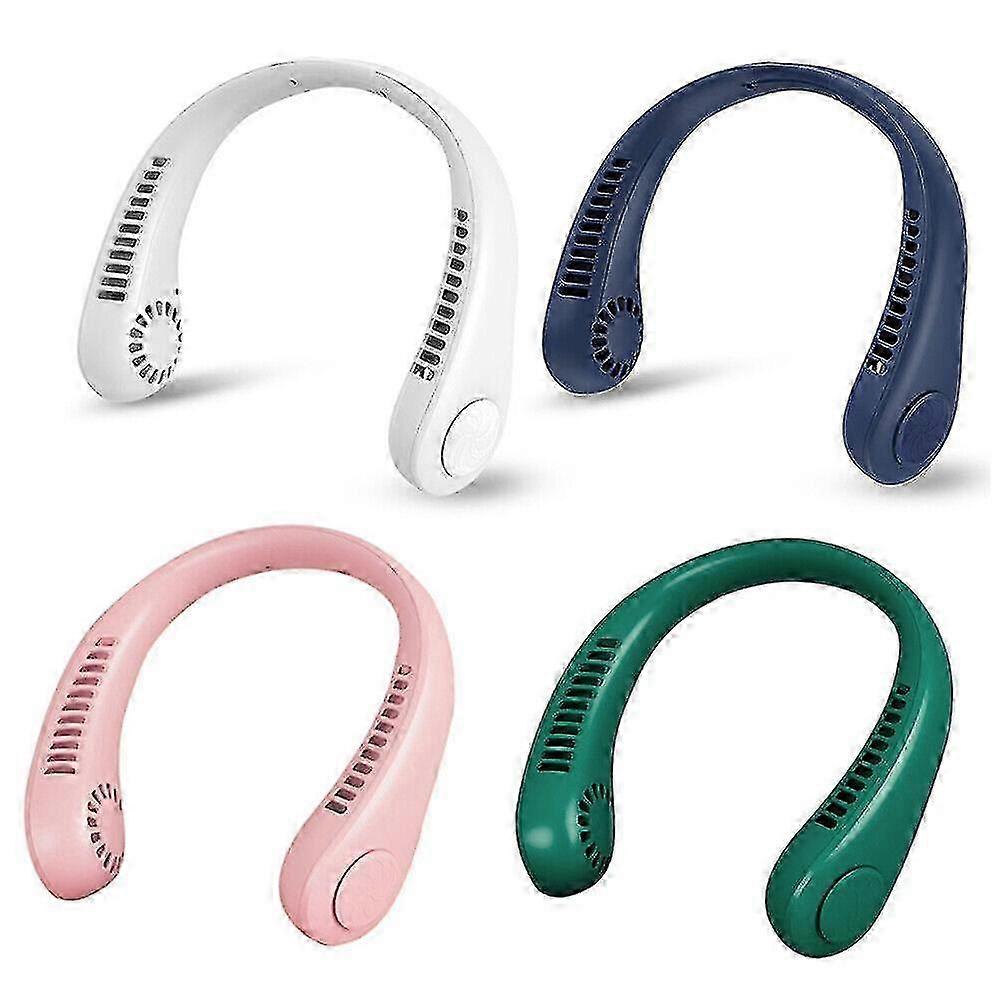 Mini Fan Neckband Bladeless Lazy Neck Hanging Cooler Usb Rechargeable Portable
