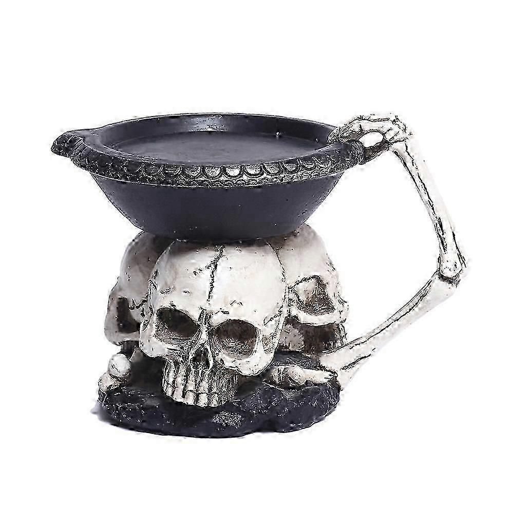 Halloween Decor Triples Ghostly Head Candle Holder