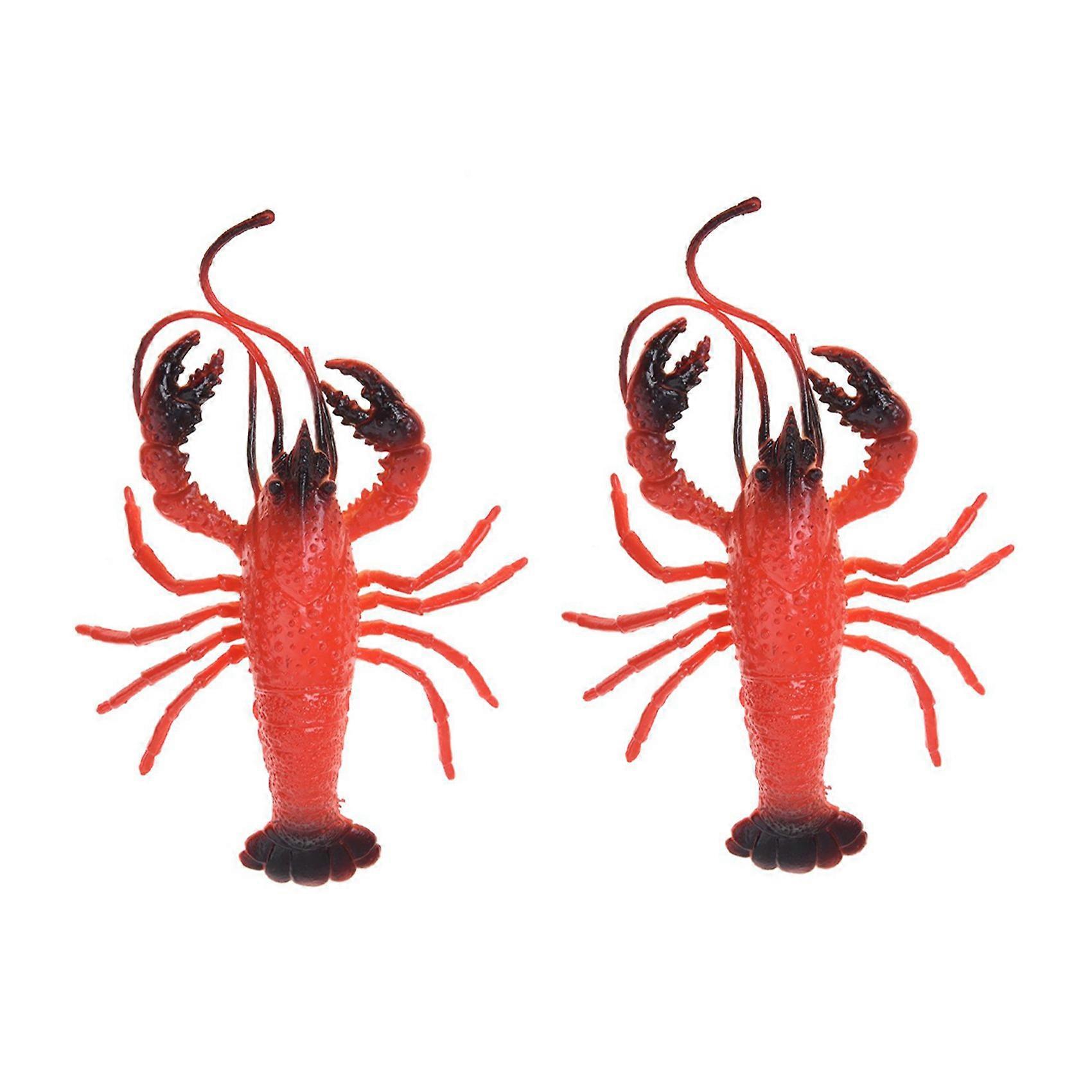 2X Lobster Model Simulation Lobster Kids Toy - Red