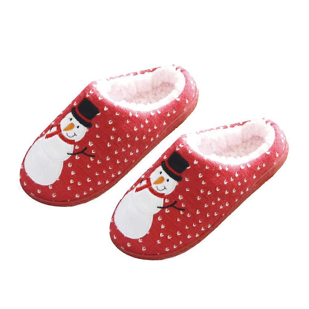Winter Slipper Couple Slippers for Indoor Using 1Pair with Xmas Pattern