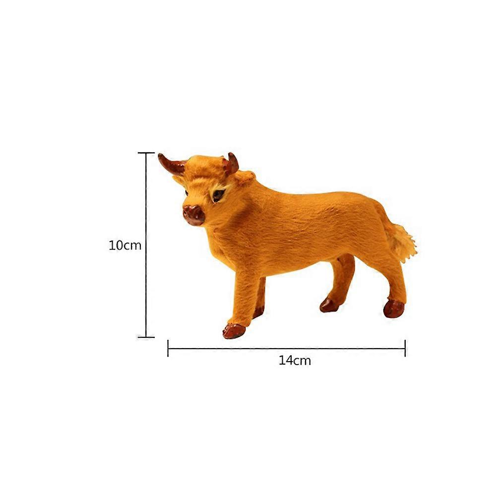 Cattle Ornament Model for Decoration with Realistic Chocolate Finish 1Pcs