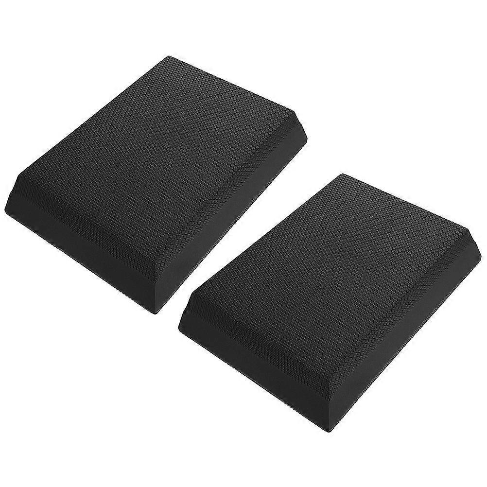 Portable Balance Training Pad Yoga Mat for Exercise 2Pcs Black