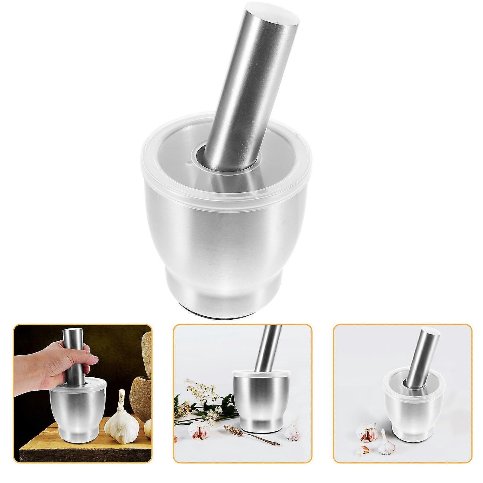 Kitchen Garlic Crusher Stainless Steel Manual Tool 2Sets