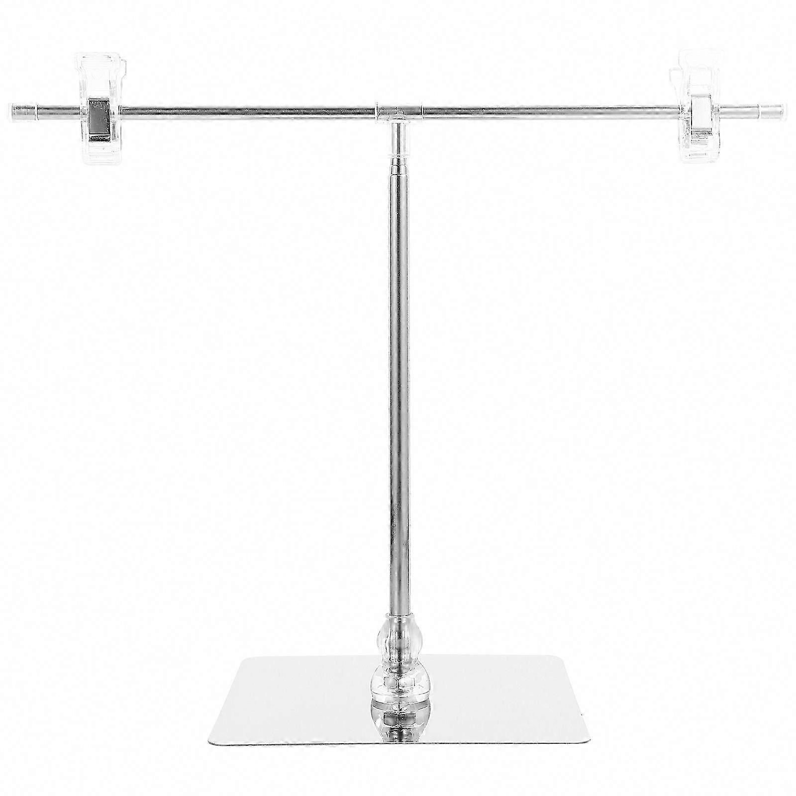 Portable T-Shaped Banner Stand with Clip for Easy Store Display