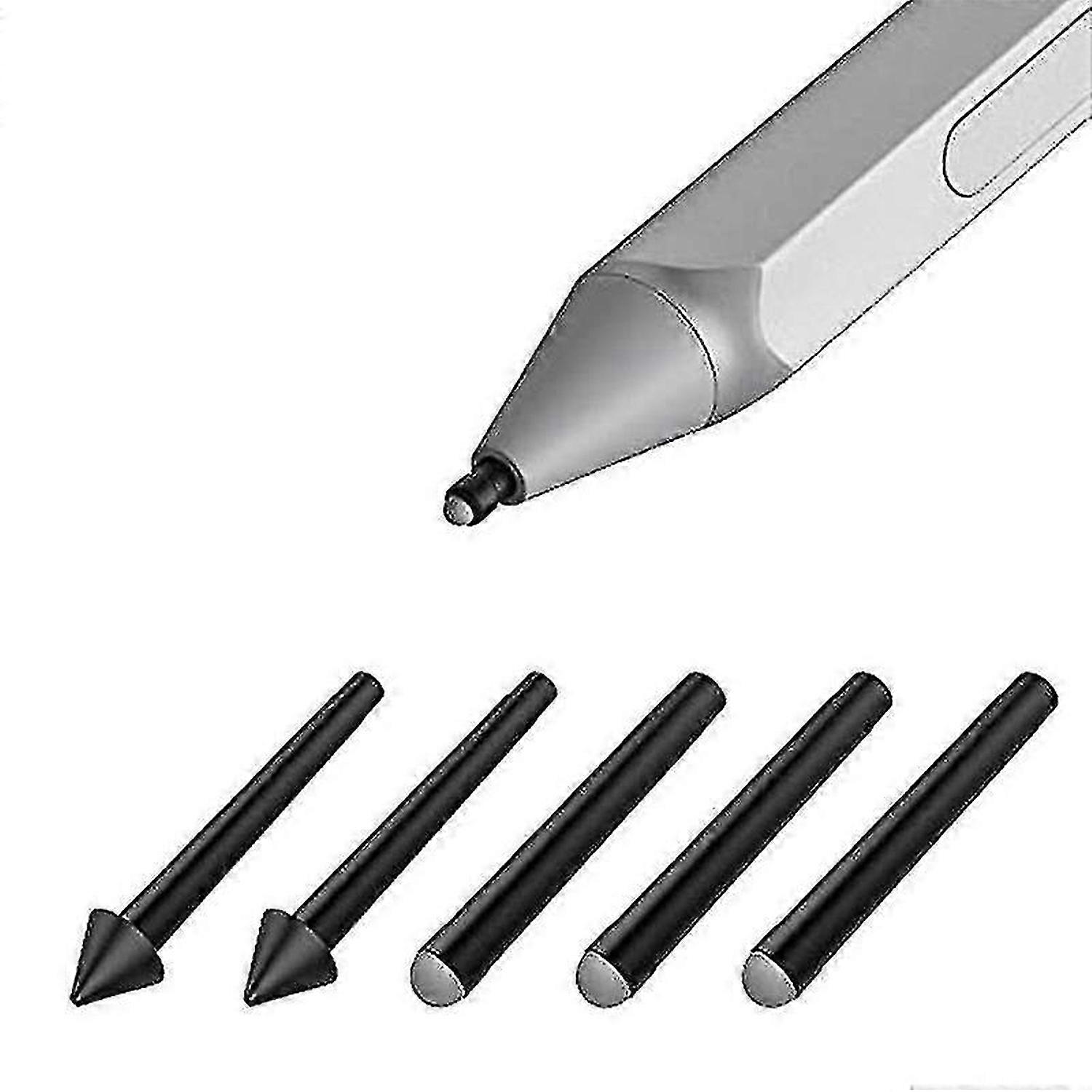 5 قطع نصائح القلم قلم طرف 2h 2h استبدال كيت متوافق Surface Pro 7/6/5/4 / كتاب / استوديو / go-dt