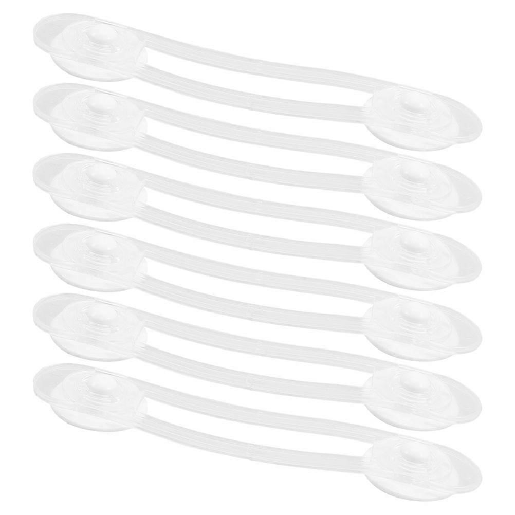 6Pcs Transparent Cabinet Locks Designed For Child Safety Versatile Use In Home Childproofing Easy Installation