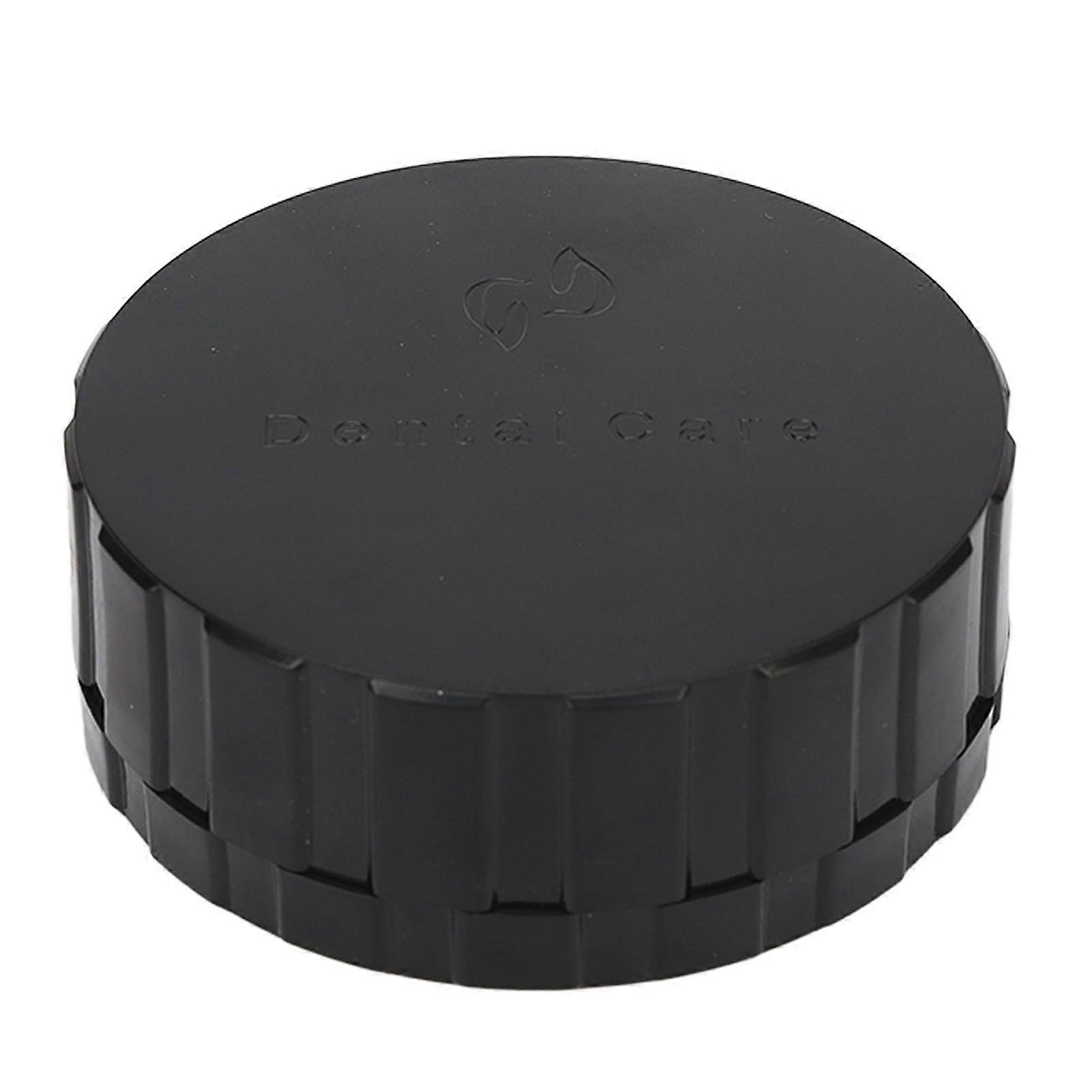 Denture Veneer Processing Box Round Shape Reusable Black Denture Storage Box with Spare Pad