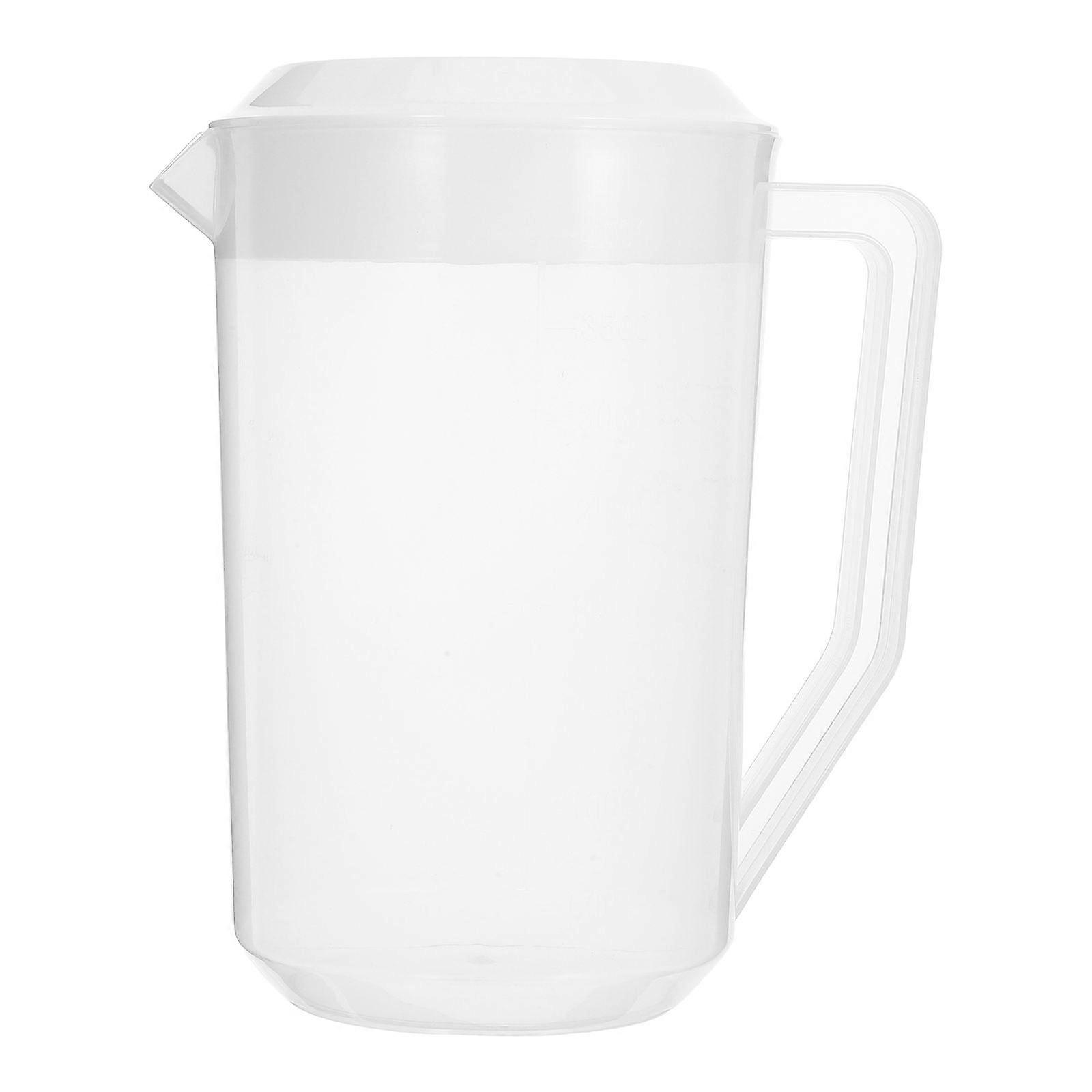 Water Pitcher: 4000ml Large Capacity Plastic Water Pitcher With Lid - Clear Beverage Dispenser With Scale For Iced Tea Juice Cold Drinks