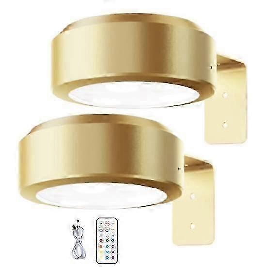 Wall-mounted Wireless Picture Light with Remote Control Dimmable Battery Operated Adjustable 13-Color RGB Painting Light 2025