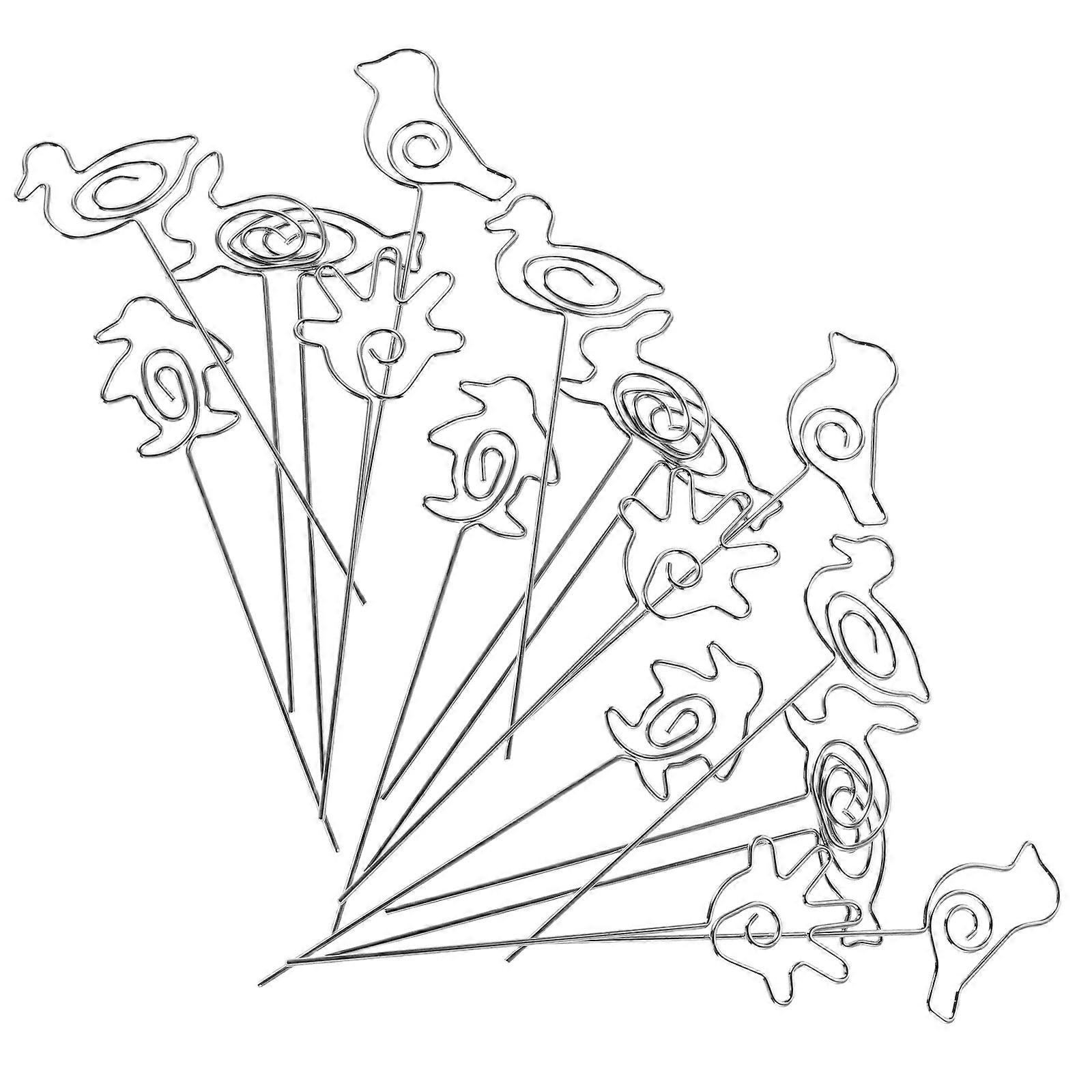 Silver Table Card Holder Stand for Display Clip 18Pcs for Wedding Use