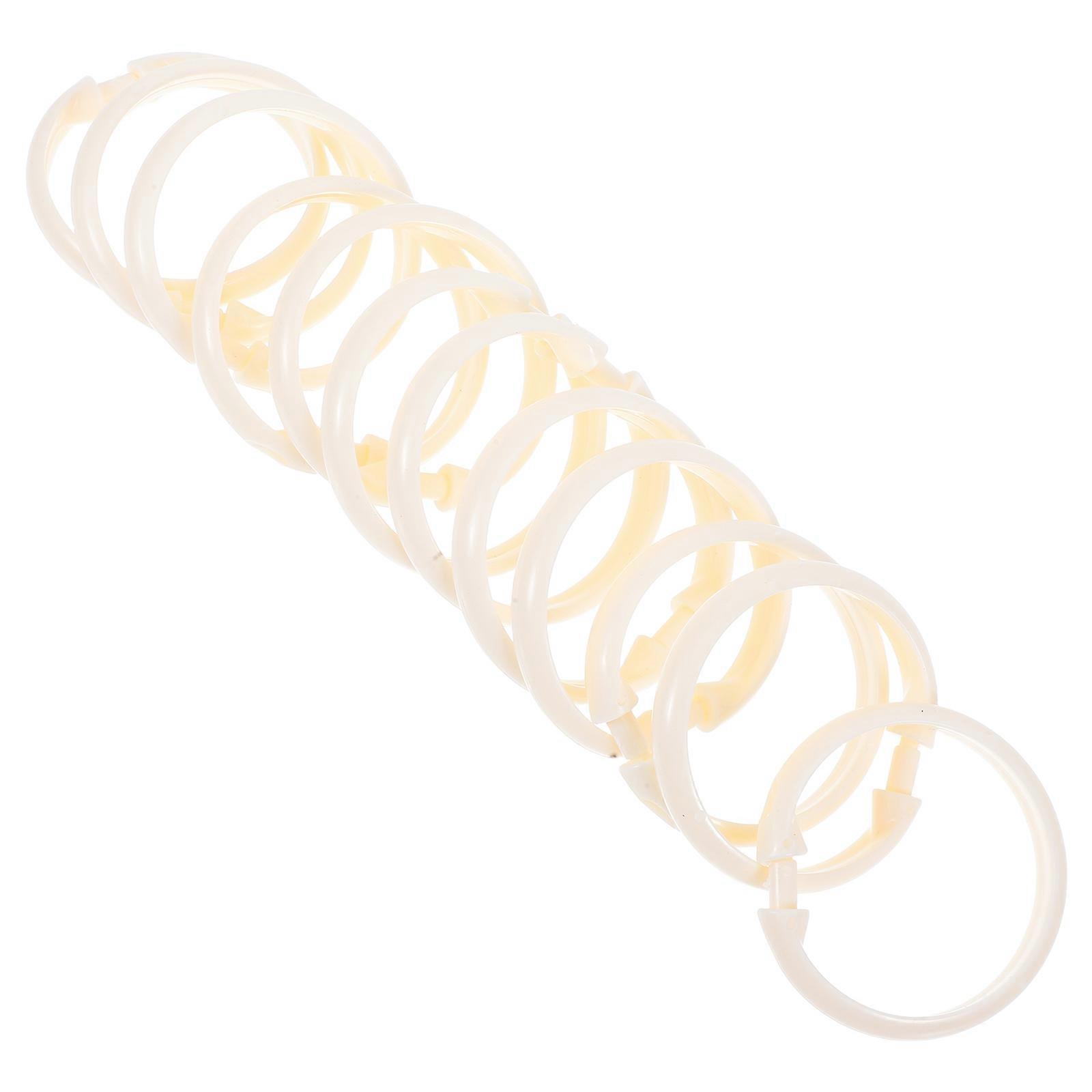 Shower Curtain Hooks Plastic Round Rings for Hanging 48Pcs