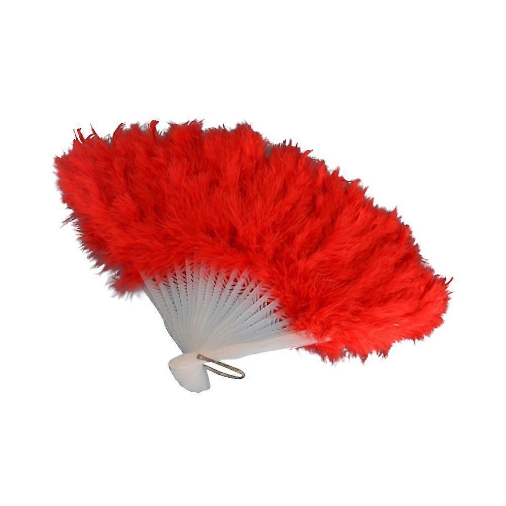 Handheld Dance Fan Folding Fan for Party Supplies Red Accessory