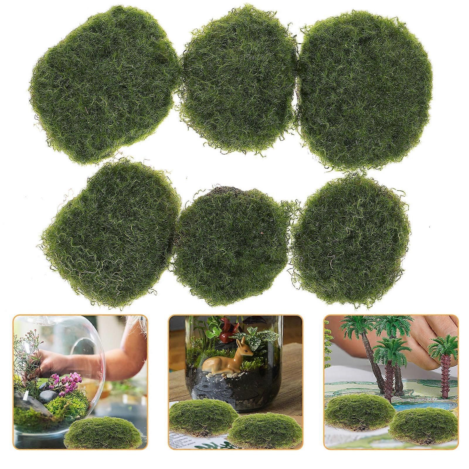 Green Artificial Moss Rocks for Micro Landscape 18Pcs Collection