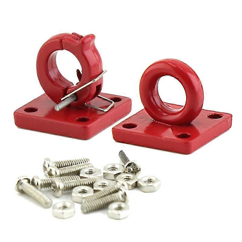 RC Crawler Car Model 1/10 Scale Metal Rescue Buckle Accessory,Red