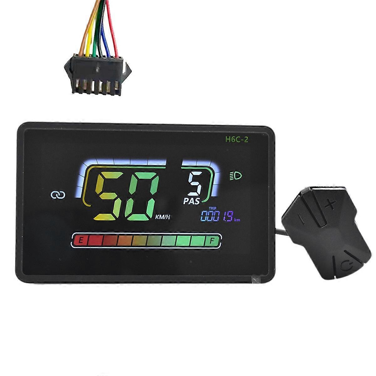 H6C-2 E-Bike Bluetooth Tachometer LCD Display Meter SM6PIN
