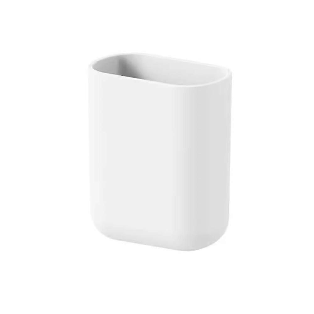 Wall Mounted Storage Box NoPunch White 2Pack Kitchen And Bathroom Organiser