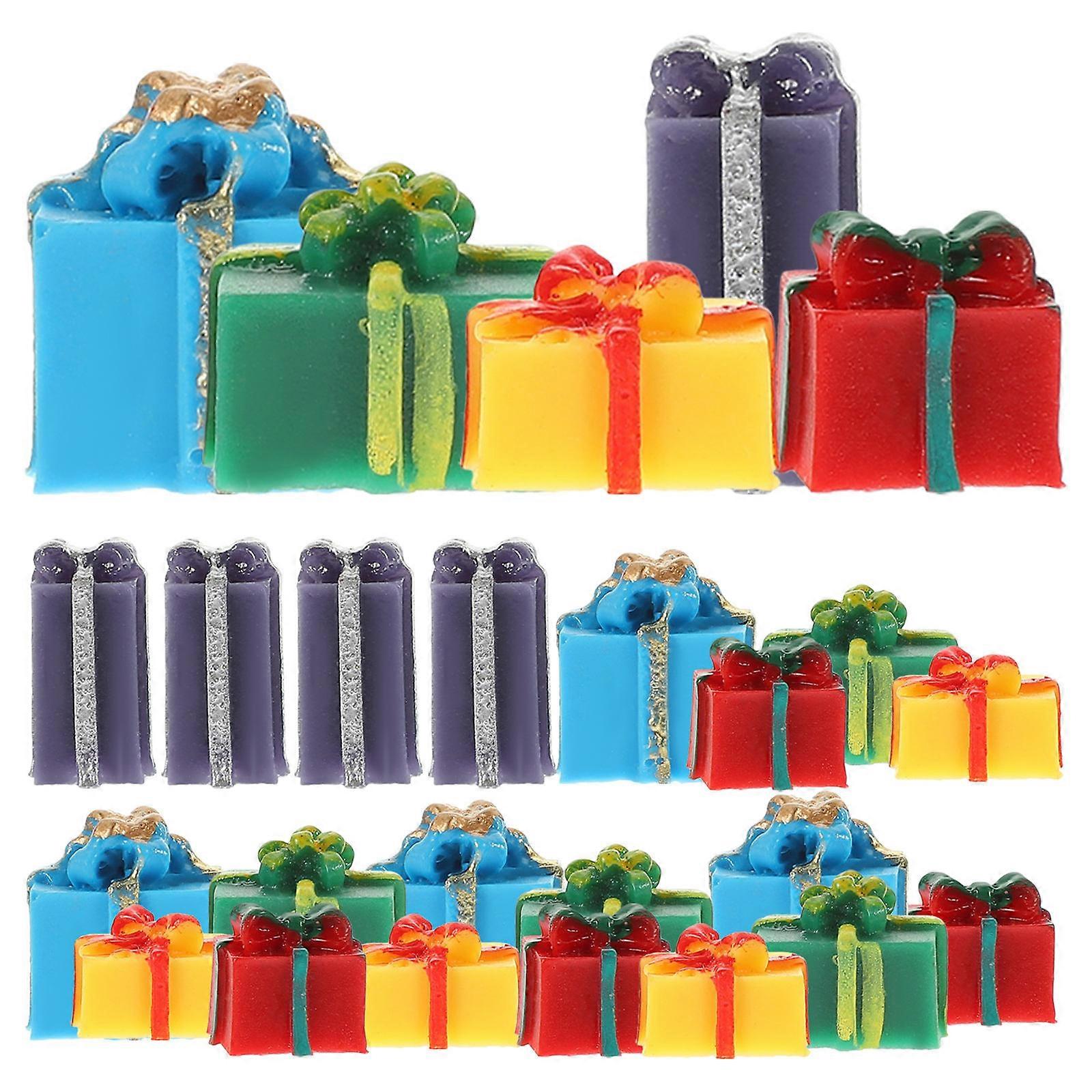 Assorted Color Christmas Decorations 50Pcs Mini Xmas Gift Boxes Great For DIY Projects Doll House