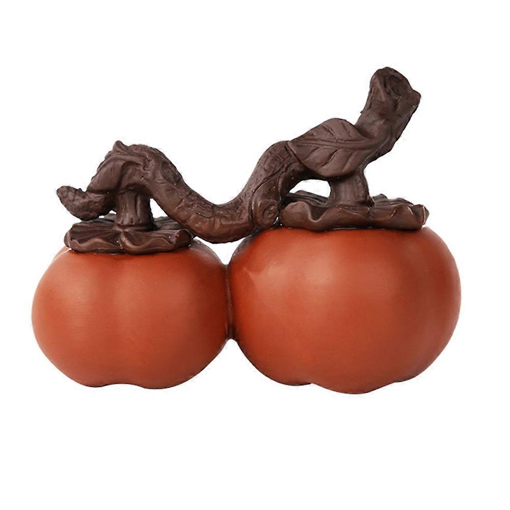 Orange Persimmon Tea Pet for Table Decoration 7Pcs Set