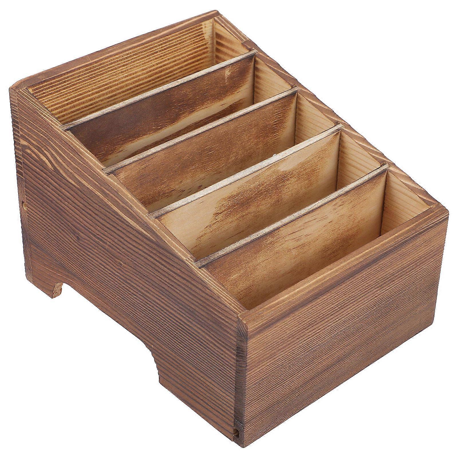 Mobile Phone Display Box 2Pcs Rectangular Wooden 17.5X14CM For Students And Colleagues Office Organization