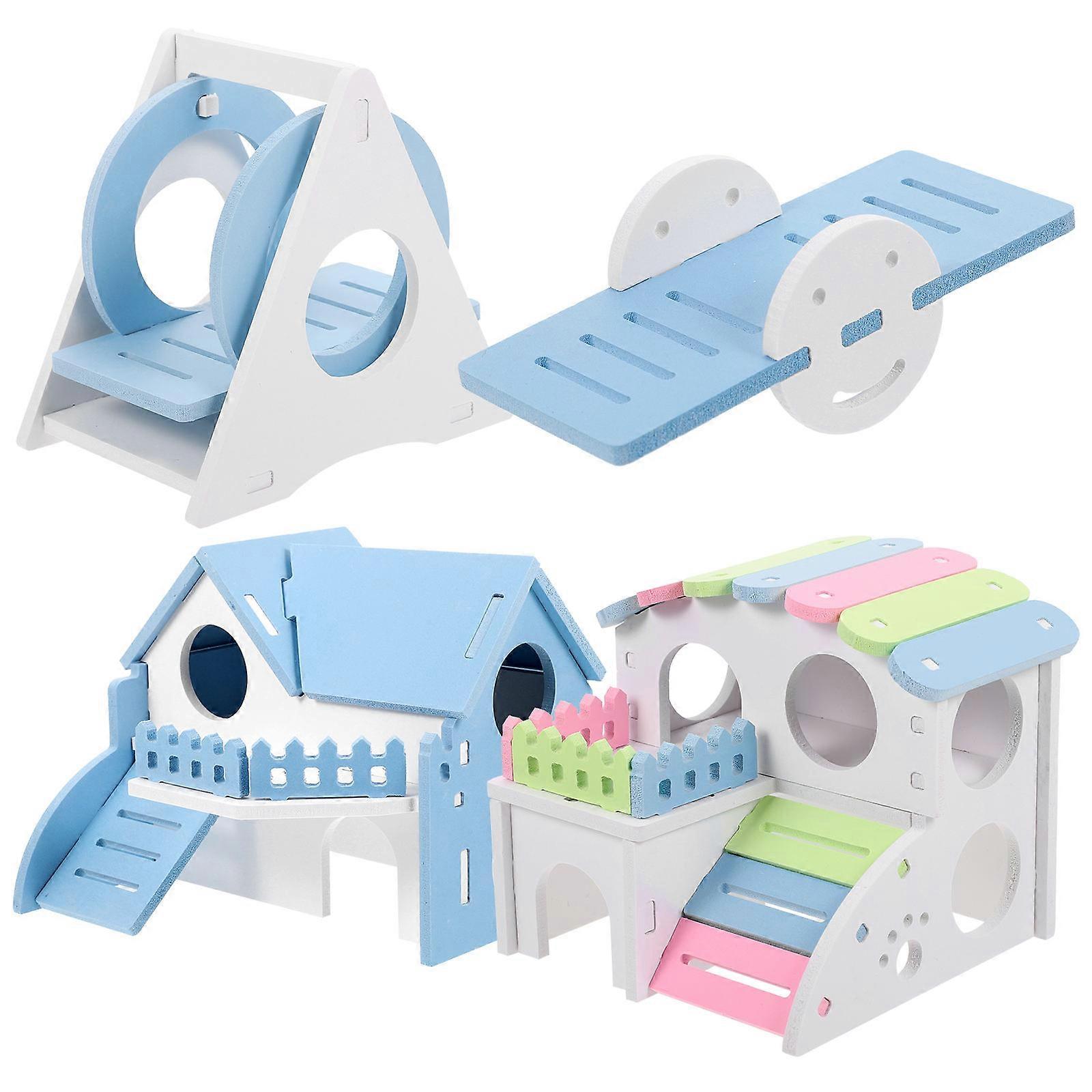 Hamster Toy House for Guinea Pig Play and Sleep 3Sets Assorted Colors