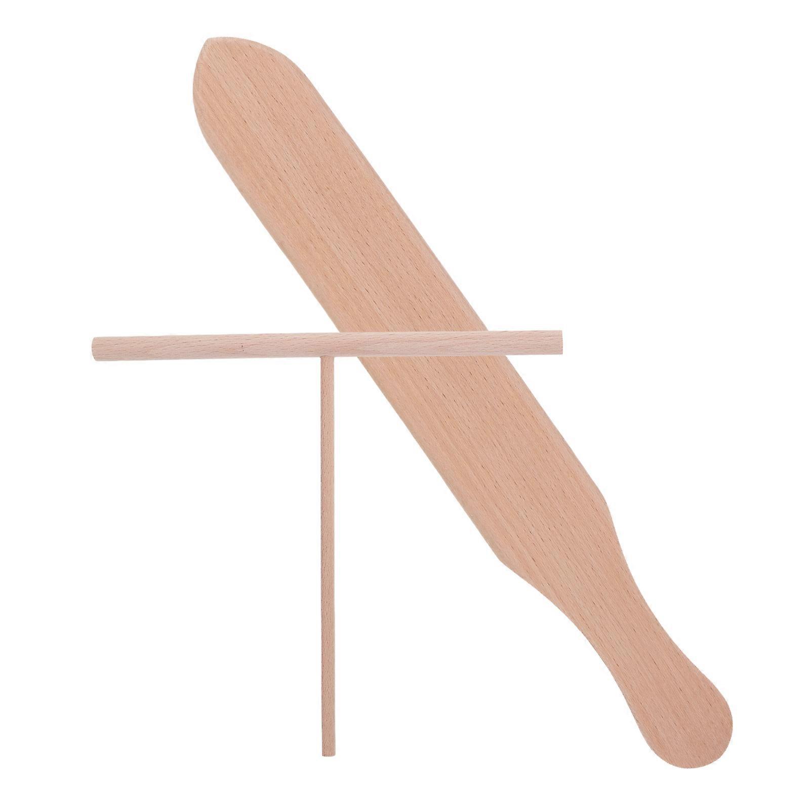 Kitchen Crepe Spreader Wooden Pancake Maker Kit for Home 4Sets