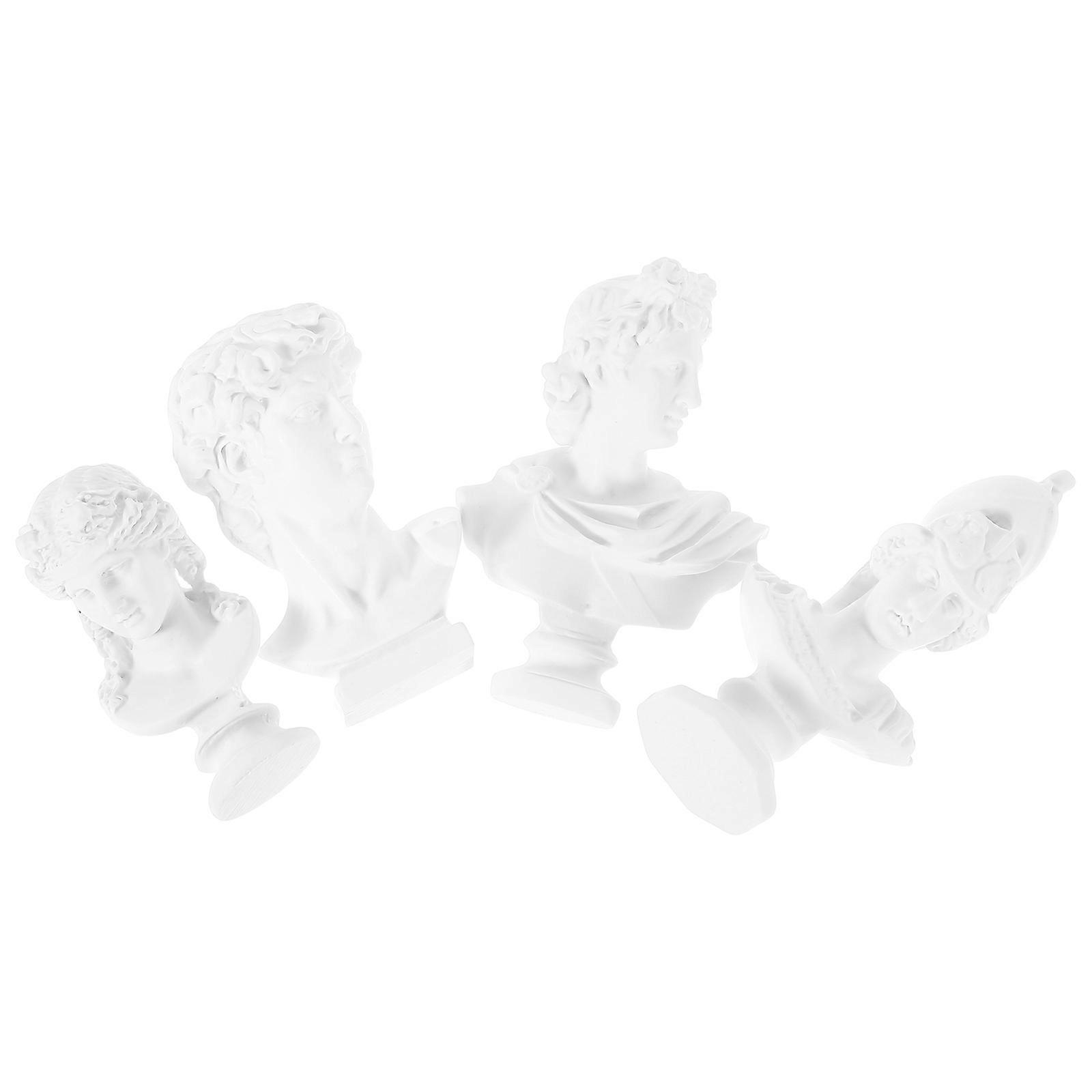Ornament Figures Resin Bust Sculptures for Furnishing 12Pcs Set