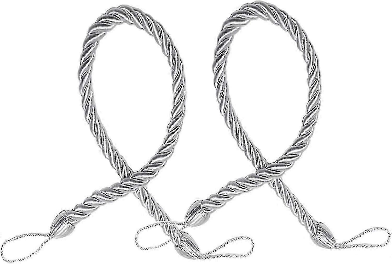 Stylish Grey Curtain Tiebacks - 2 Pieces of Handmade Weave Tie Backs for Window Curtains 2025