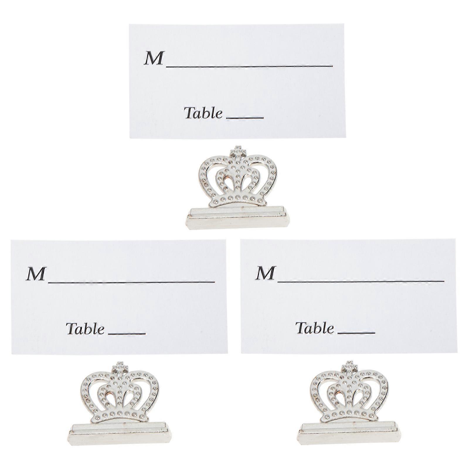 Crown Photo Clip Holders for Home Table Centerpieces with 3Pcs