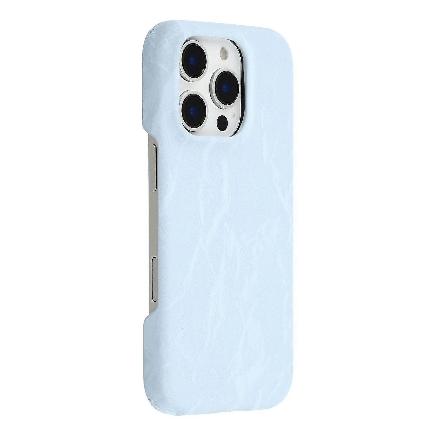 Coque iPhone 16 Pro en cuir texturé velours + coque arrière PC