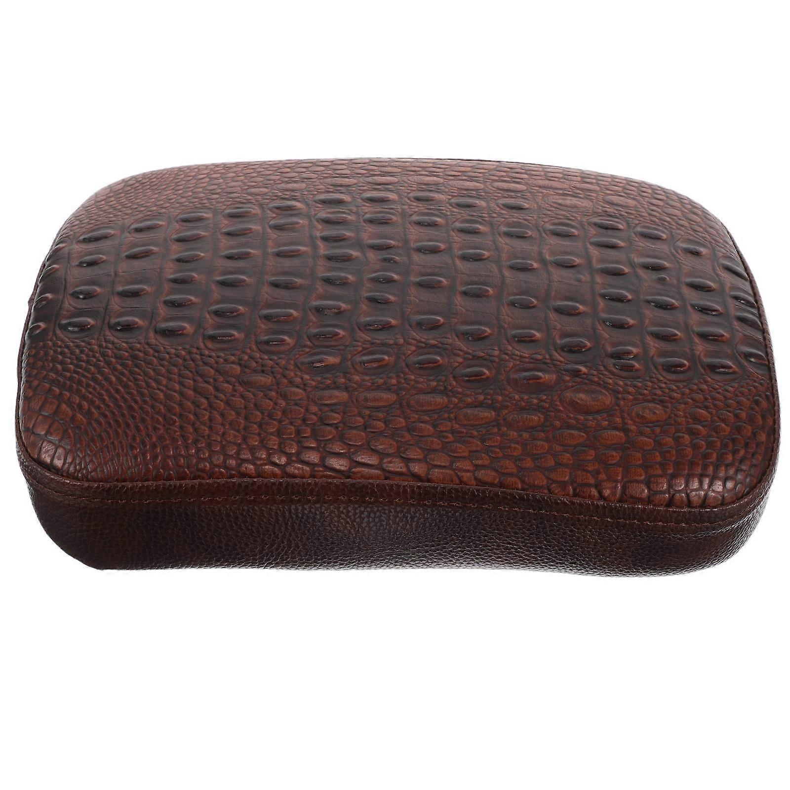 Rectangular Motorcycle Cushion For Solo Riding Brown Wear-Resistant 1Set
