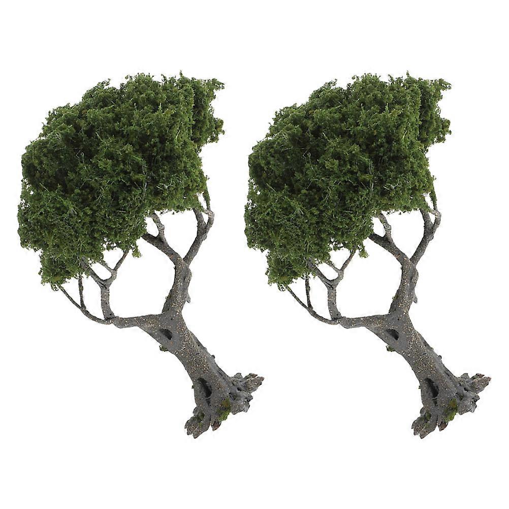 Mini Landscape Tree Decor For Craft Makers And Modeling Enthusiasts - 6 Pcs Sand Table Model Tree Set In Green