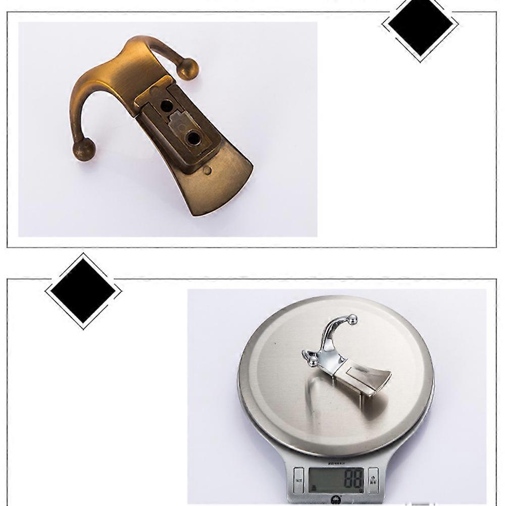 Rust Resistant Double Hook Coat Rack Mounted For Bath Kitchen Garage Modern Look Coffee 1Set