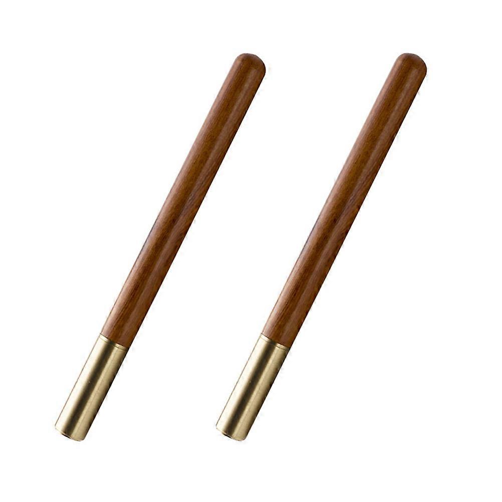 Unique Pens For Men 2Pcs Portable Writing Pens Cylindrical Shape Synthetic Material Protect Nib Ink School Accessory