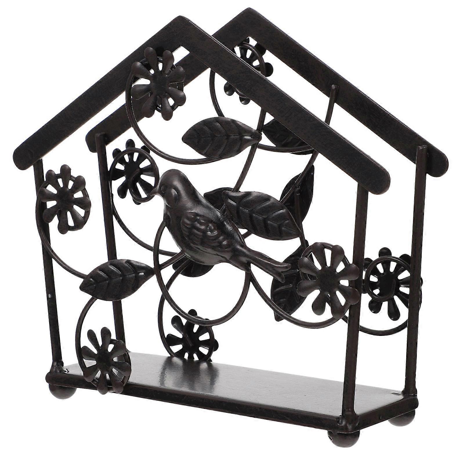 Home Napkin Storage Rack Iron Tissue Holder for Storage
