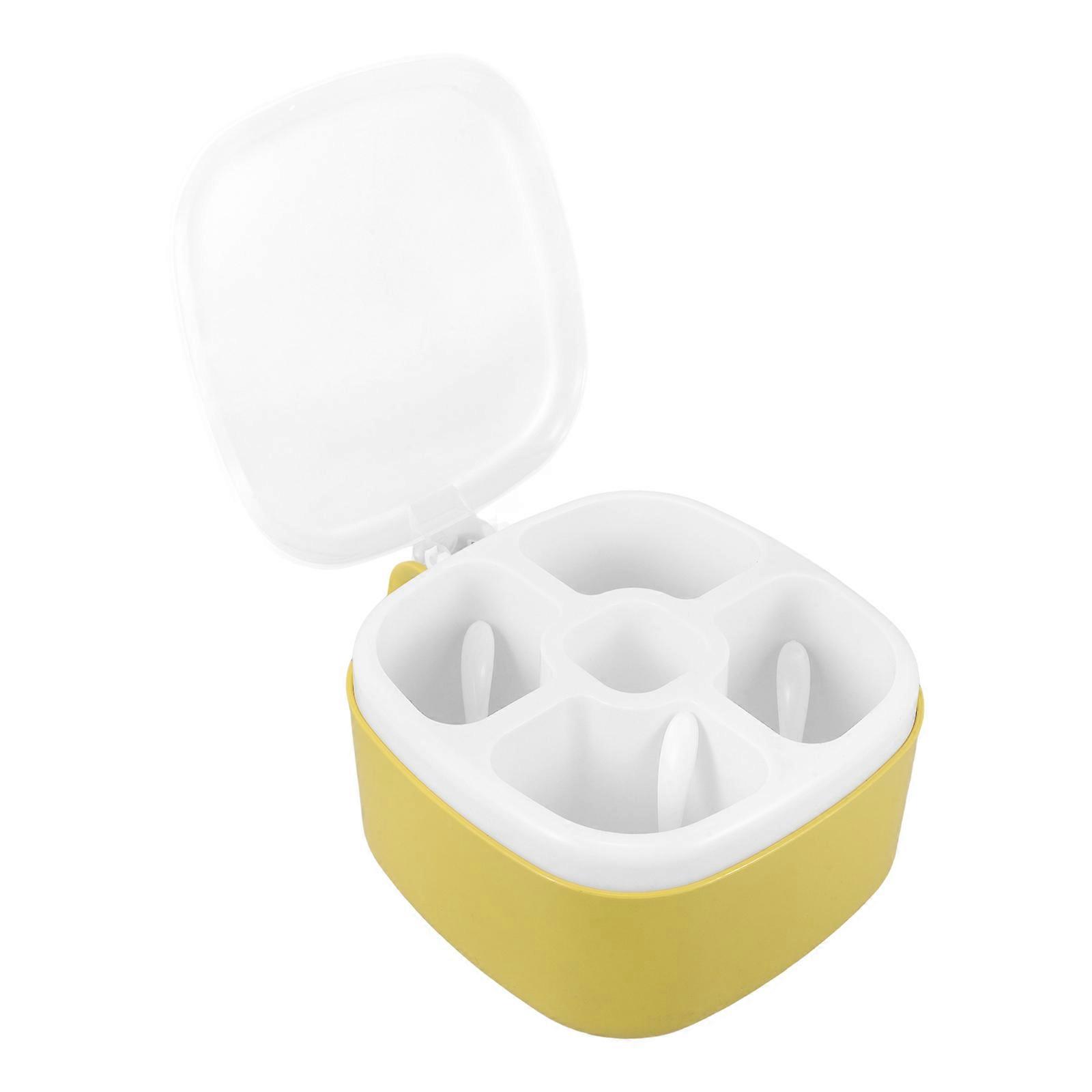 Monitoiminen maustelaatikko keittiön säilytykseen, vaaleankeltainen väri, 4 kpl