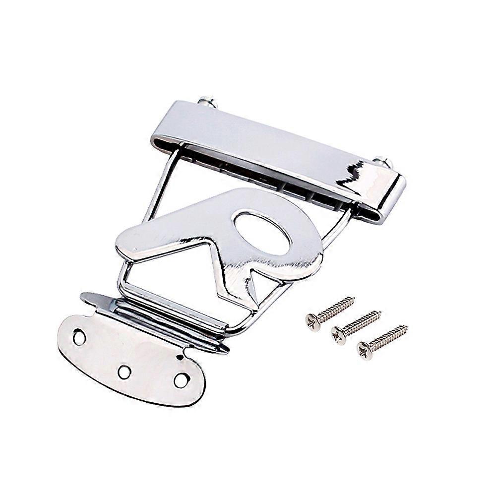 Metal Guitar Tailpiece Bridge Replacement for Jazz Guitar 6 String 2Pcs