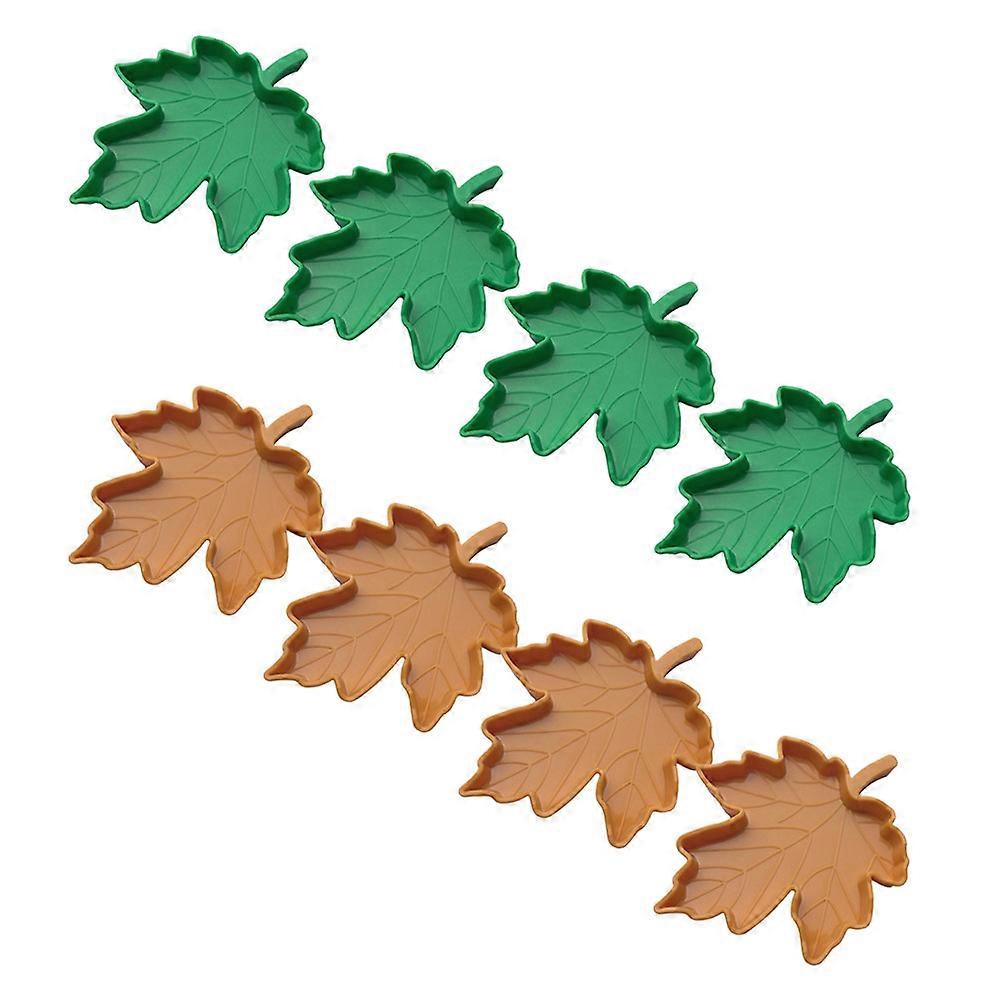 Reptile Feeding Dish Leaf Shaped Plastic Bowls 24Pcs for Water Use