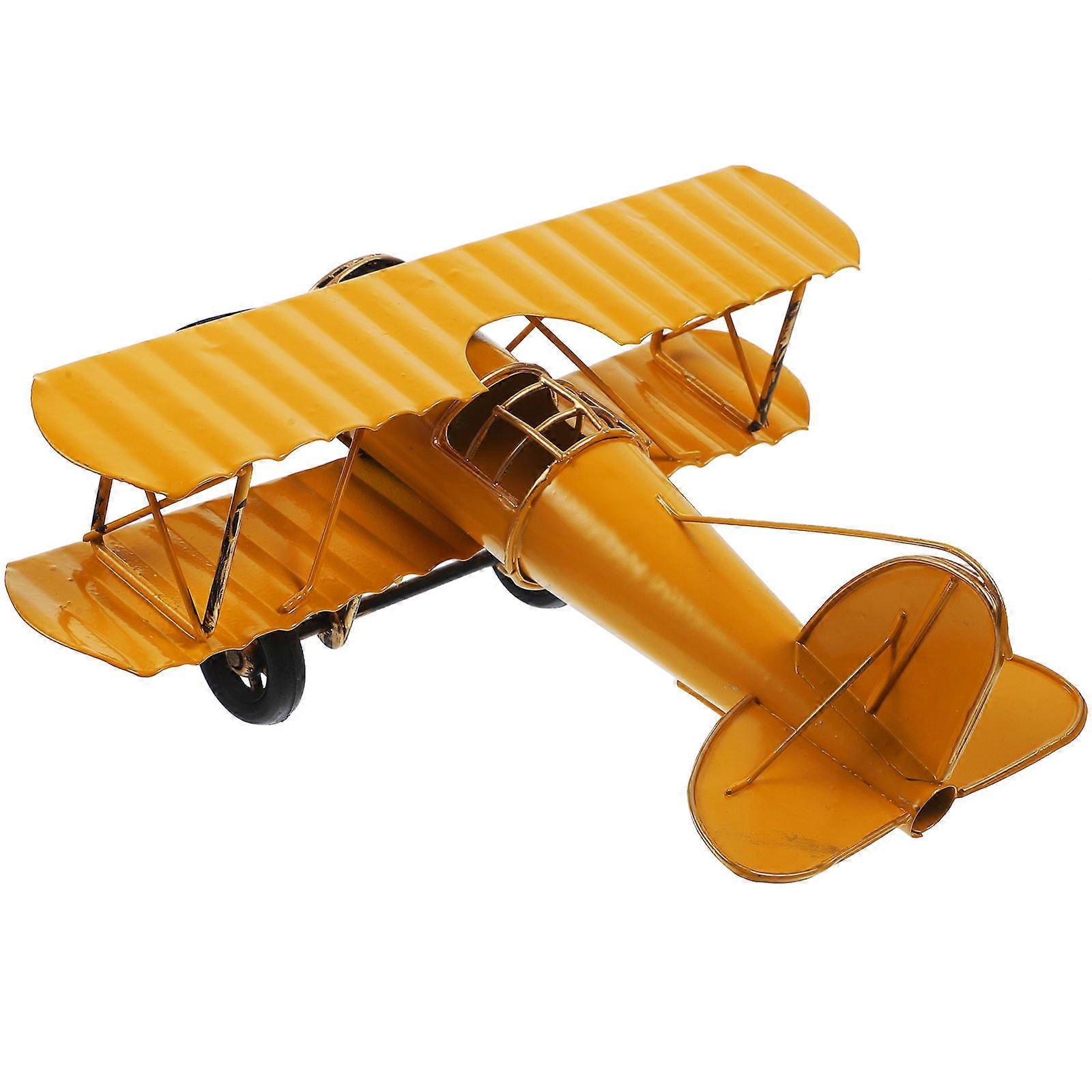 Rustic Iron Aircraft Model Study Room Decor 21X19X8.5CM 1Pcs
