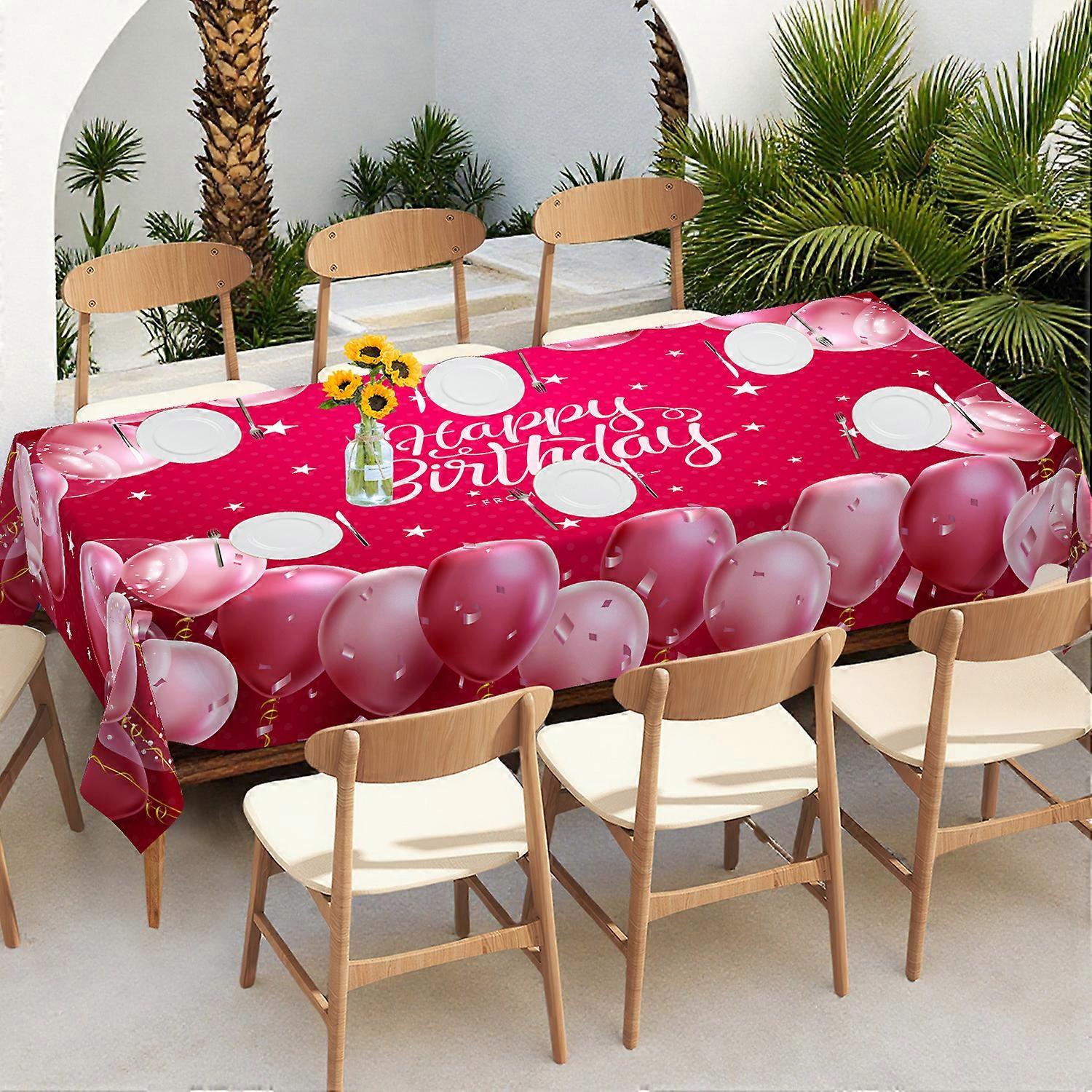 New thickened waterproof popular birthday balloon printed tablecloth 5286 rectangular tablecloth 152*305cm