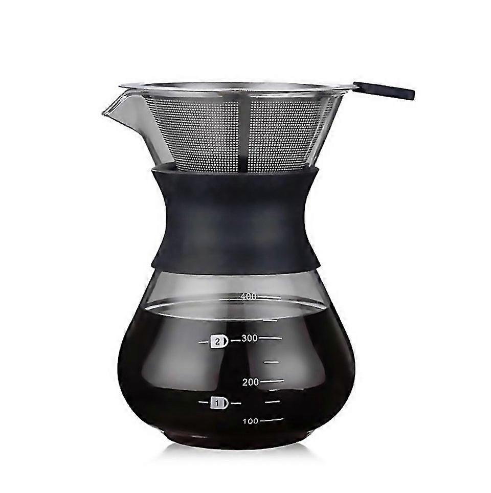 For High Temperature Resistant Coffee Maker 400ml With Strainer