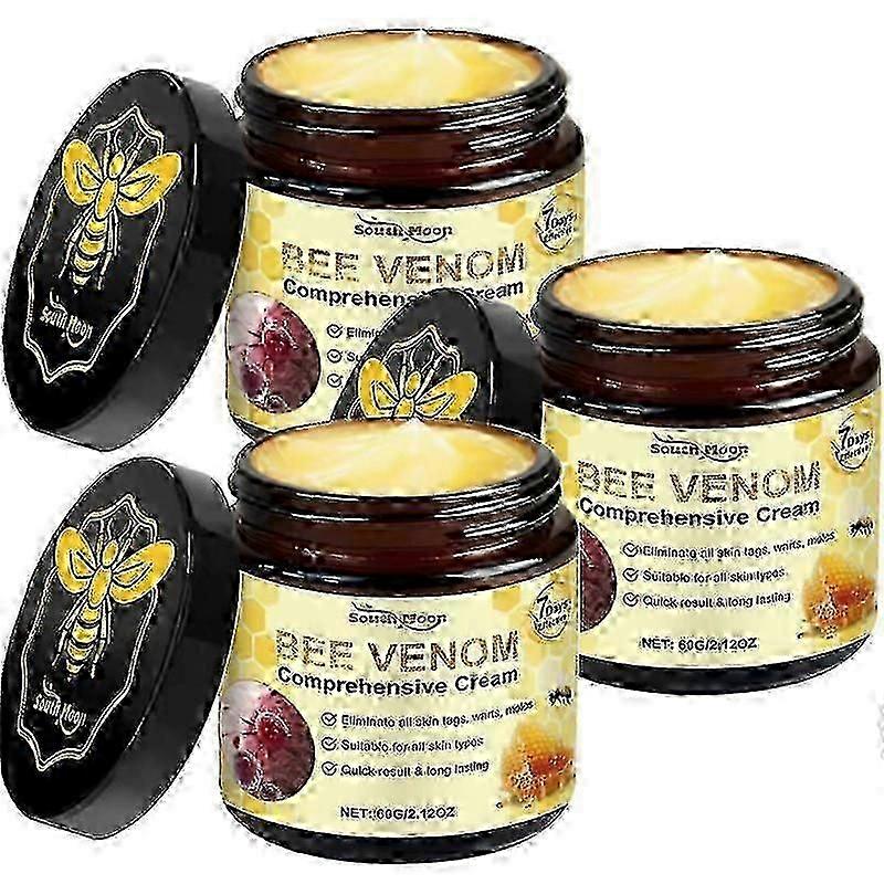 1-5x كريم شامل من سم النحل ، مضاد للثآليل يقلل من الشوائب ، كريم علاج للعناية بالبشرة من سم النحل لجميع أنواع البشرة