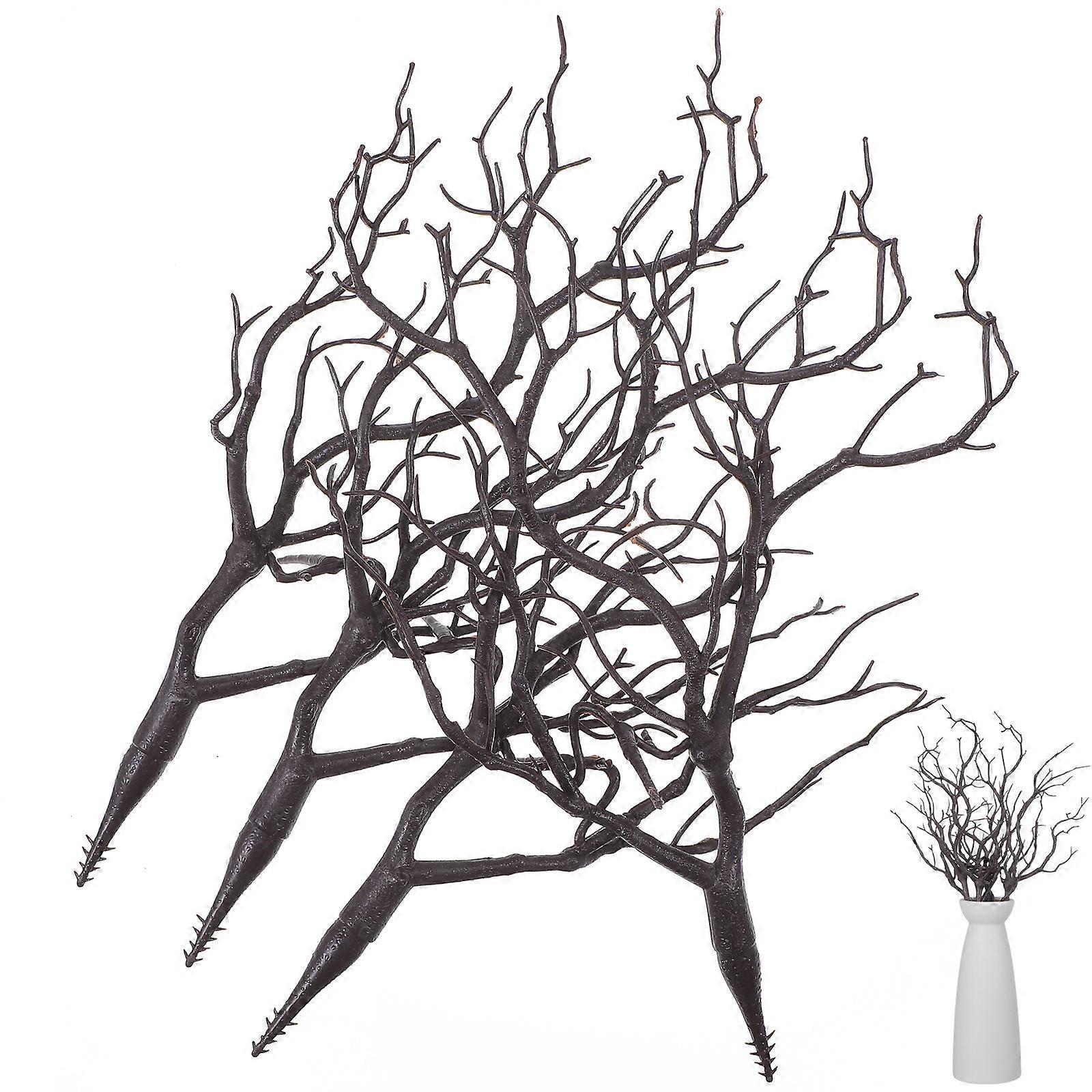 Artificial Branches for Decorating 24Pcs Plastic Dark Brown Tree Twigs