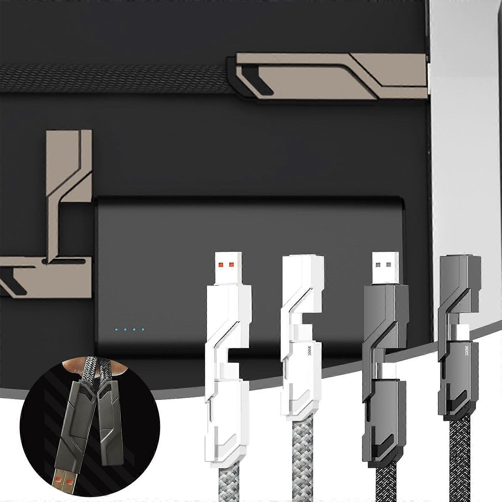Jacenvly New Wall Decor Clearance 100W Four-In-One Fast Charging Data Cable Is Suitable for Type-C Hua-Wei Pd 4-In-1 Summer Savings Clearance