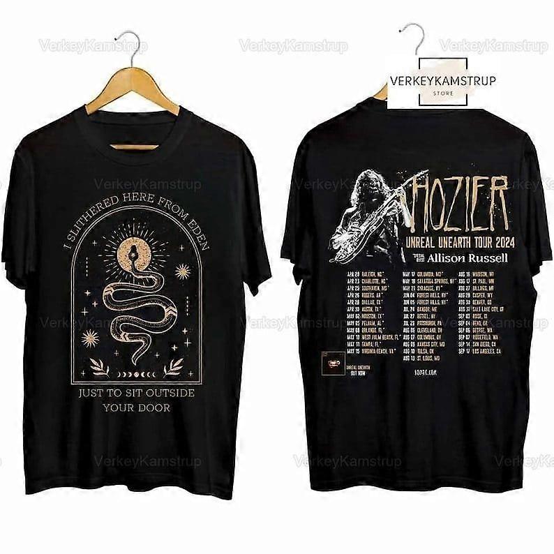 Vintage košile Hozier 2024 Tour, Hozier Unreal Unearth Tour 2024, Dárkové tričko Hozier, Hozier Music Tour, Hozier v Glasgow, gsygbcb69