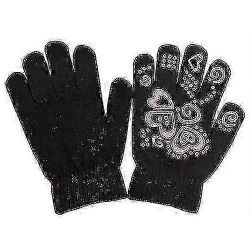Girls Fun Winter Magic Gloves With Rubber Print
