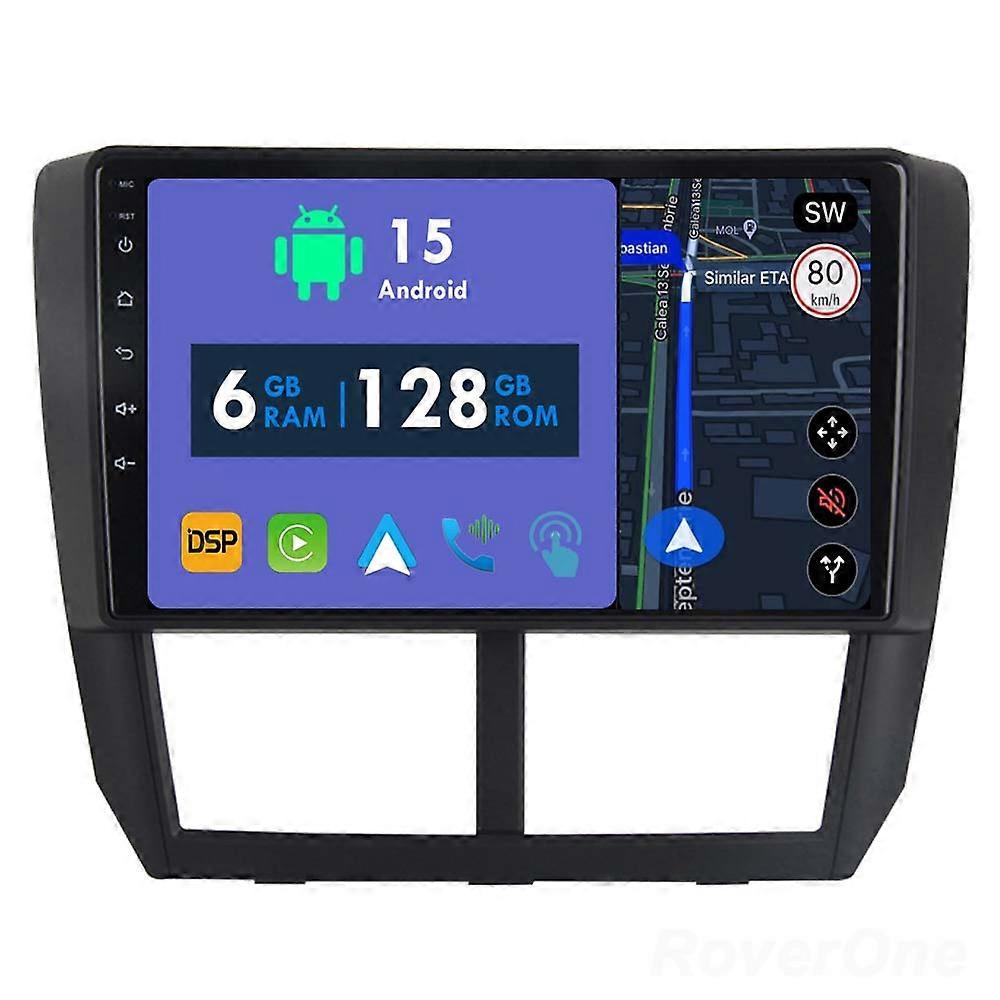 Car Radio 6G+128G CarPlay GPS Navigation Head Unit for Subaru Forester 3 SH 2007 - 2013 Impreza GH GE 2011 Android Auto Bluetooth Stereo Touch Screen
