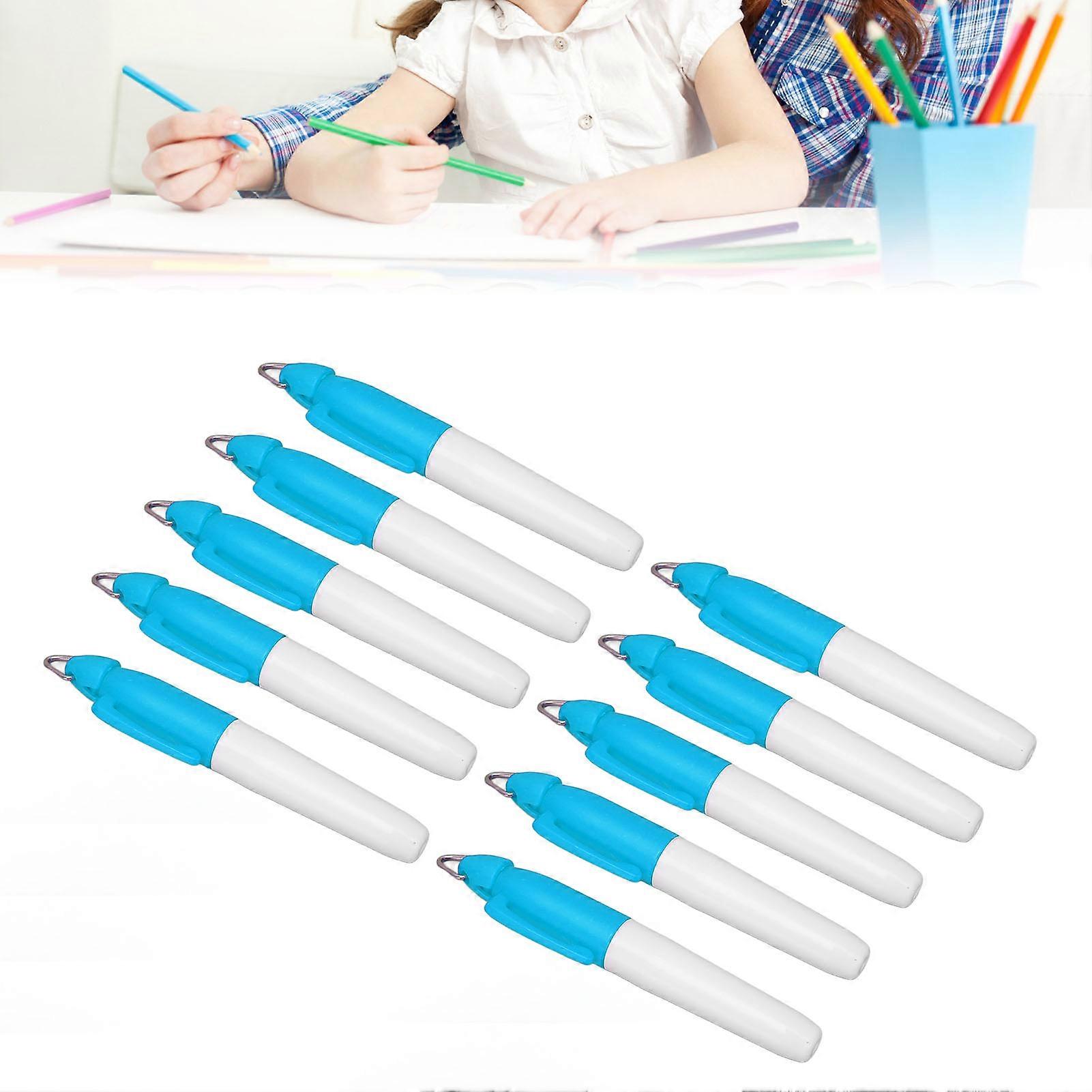 10pcs Golfing Marker Pen Oil Based Waterproof Portable Ball Line Marker Tool Ball Alignment Tool for Drawing Coloring Sky Blue 