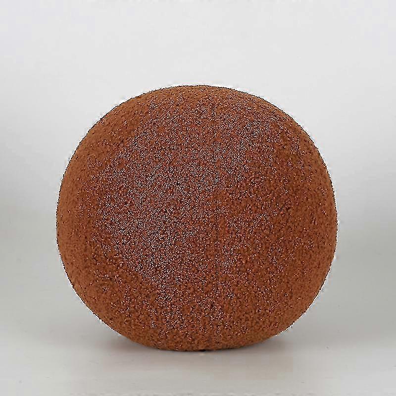 Plush Round Wool Cushion Nordic Ball Shaped Solid Color Stuffed Soft Pillow For Sofa Office Waist Rest Throw Pillow