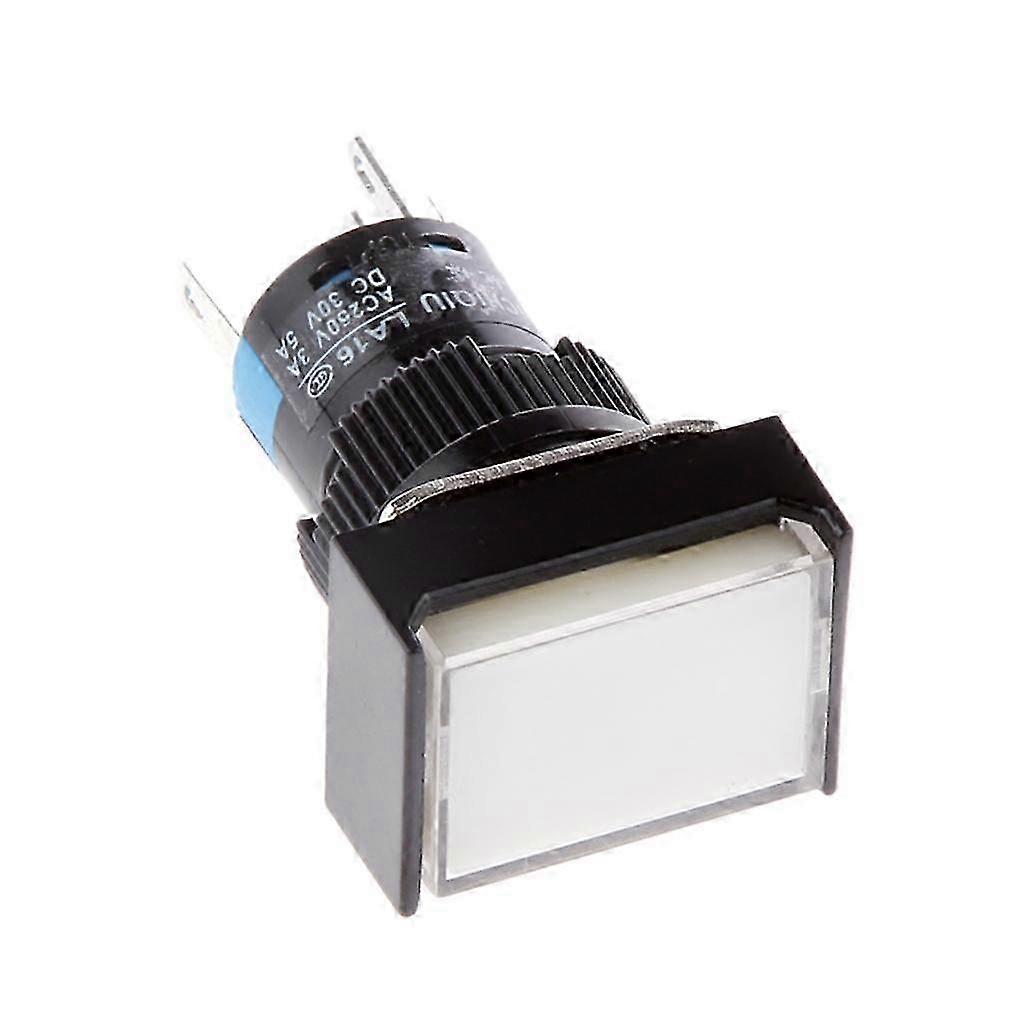 16mm Rectangle Self Push Button Electric Circuit Switch 250V 3A